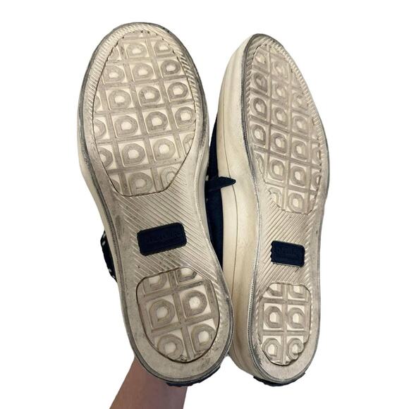 Visvim Navy Flynt Hi Sashiko Suede Sneakers Size 8 - Picture 7 of 10